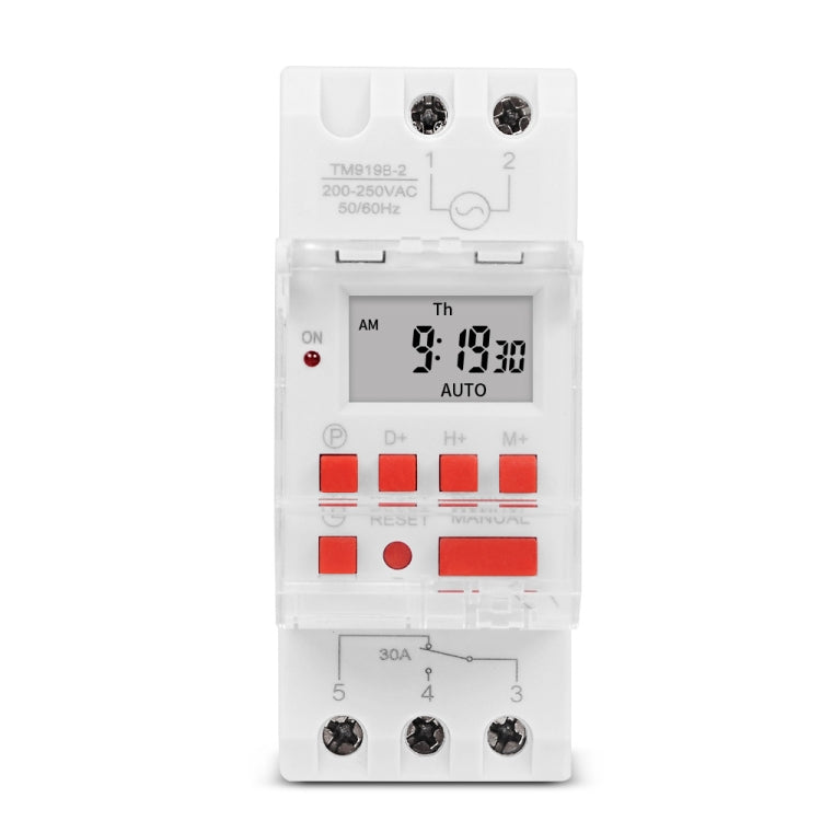 Interruttore timer digitale programmabile da 30 A. Controller di temporizzazione del ciclo automatico, SINOTIMER TM919B-1 110V, SINOTIMER TM919B-2 220V, SINOTIMER TM919B-3 24V, SINOTIMER TM919B-4 12V, SINOTIMER TM919B-5V, SINOTIMER TM919BK 85-265V AC Interruttore timer digitale programmabile da 30 A. Controller di temporizzazione del ciclo automatico, SINOTIMER TM919B-1 110V, SINOTIMER TM919B-2 220V, SINOTIMER TM919B-3 24V, SINOTIMER TM919B-4 12V, SINOTIMER TM919B-5V, SINOTIMER TM919BK 85-265V AC